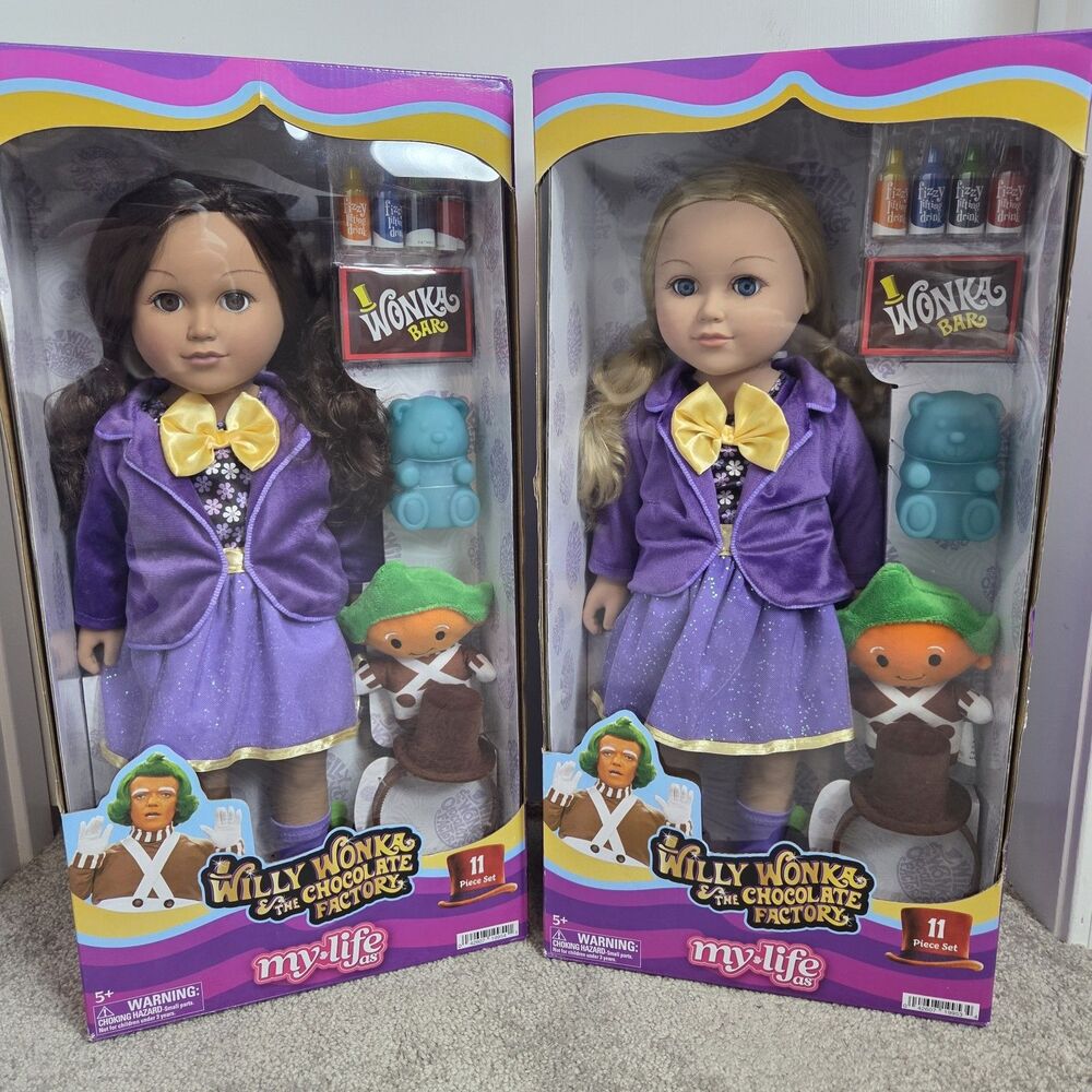 My Life As 2-Pack of Willy Wonka Posable 18-inch Doll: Brunette & Blonde 🆕
